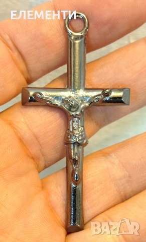 Метален Елемент / Медальон - КРЪСТ, снимка 2 - Колиета, медальони, синджири - 40163540