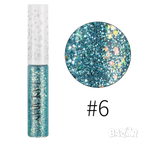 Блестяща брокатена очна линия с четка , снимка 5 - Други - 51802206