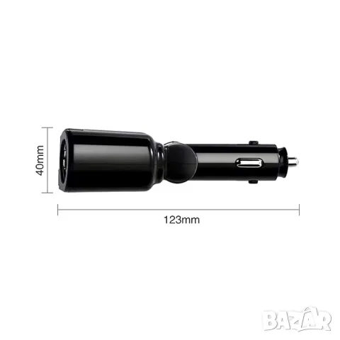 FM трансмитер 12V/24V с волтметър двойно гнездо и 2 USB, снимка 5 - Аксесоари и консумативи - 55865543