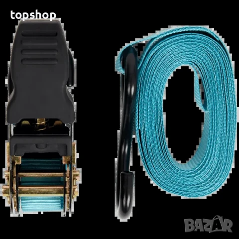 Колан за закрепване с тресчотка + 2 кукички 5 метра - 350кг, снимка 3 - Аксесоари и консумативи - 50555696