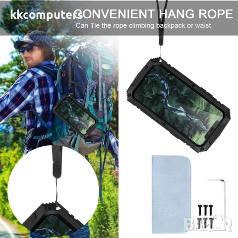 Apple iPhone 12 Pro Max R-JUST Влагоустойчив Удароустойчив Калъф и Протектор Зашита 360 Градуса, снимка 7 - Калъфи, кейсове - 51121645