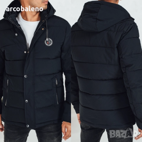 Мъжко зимно ватирано яке с качулка, 4цвята , снимка 12 - Якета - 52305551