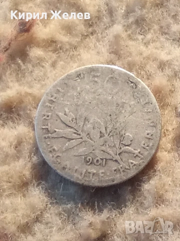 Сребърна монета 1901 година 41547, снимка 3 - Нумизматика и бонистика - 53196261