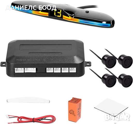 Парктроник с LED SLIM дисплей и звукова сигнализация с 4 сензора, снимка 2 - Аксесоари и консумативи - 42170363