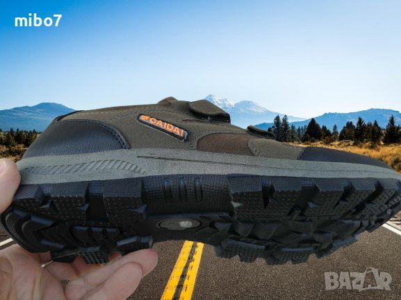 Мъжки маратонки с лепенки велкро в зелено, мод.04- CAIDAI, снимка 5 - Маратонки - 41937079