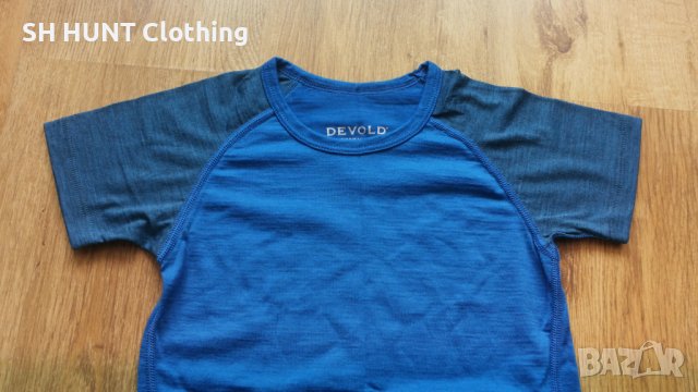 DEVOLD BREEZE KID T-SHIRT 100% Merino Wool размер 8 г / 128 см детска тениска - 301, снимка 4 - Детски тениски и потници - 41629950