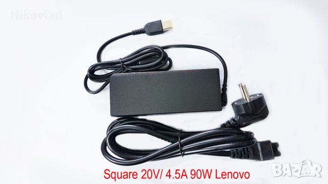 Зарядно за лаптоп Lenovo - Square 20V/ 4.5A / 90W, снимка 1 - Кабели и адаптери - 35926309