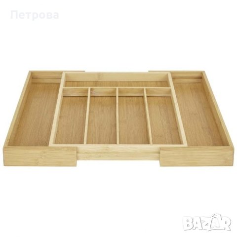 Разтегателна кутия за прибори от бамбук