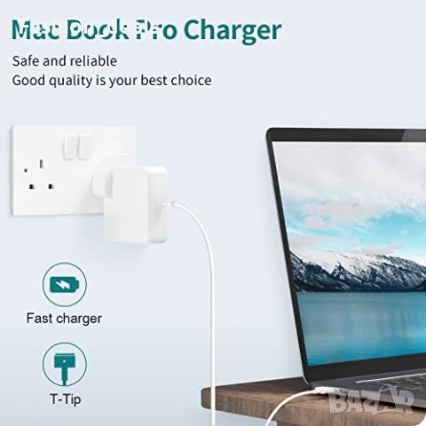 Ново Зарядно устройство за Mac Book Pro 85 W/резервен захранващ адаптер с T-Tip, снимка 2 - Захранвания и кутии - 41651409