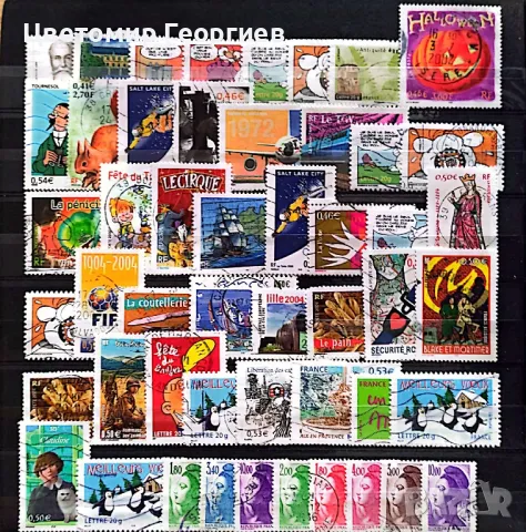 Франция 215 бр.марки К.1, снимка 3 - Филателия - 48892173