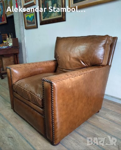 Автентичен фотьойл "Knole", снимка 4 - Дивани и мека мебел - 41446592
