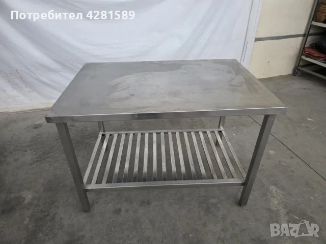 Работна маса изцяло от неръждаема стомана, снимка 5 - Други машини и части - 53656413