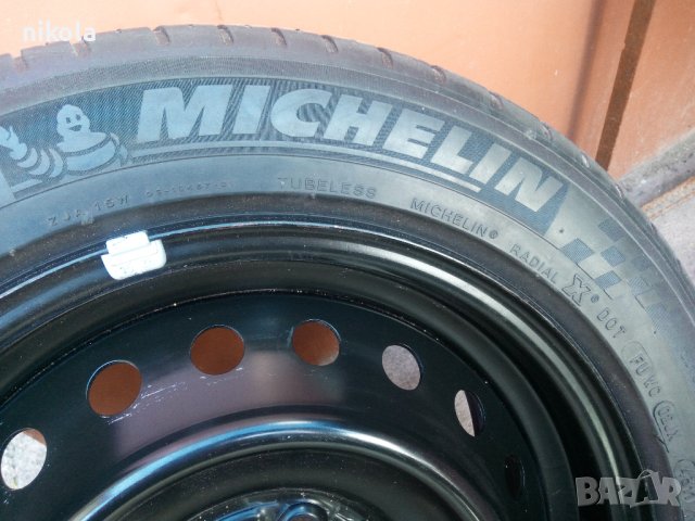 Авто гума Michelin  205/55/16  с джанта 16 цола-35лв, снимка 1 - Гуми и джанти - 40516991