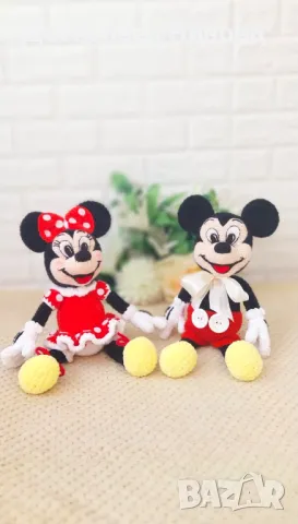 Мики и Мини Маус-45см, ръчна изработка, снимка 11 - Плюшени играчки - 48151712
