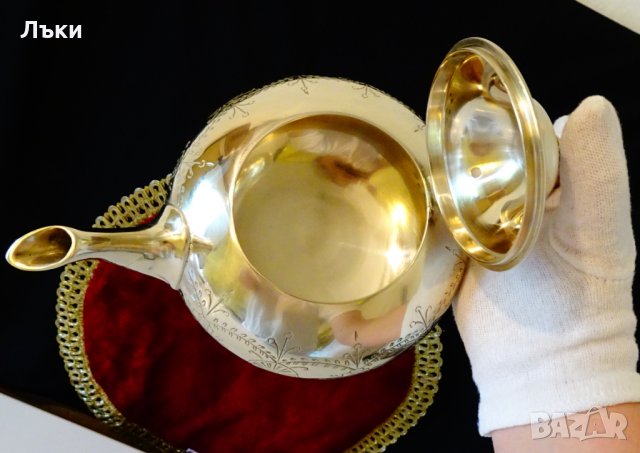 Английски бронзов чайник,кана,рококо. , снимка 10 - Антикварни и старинни предмети - 34624513