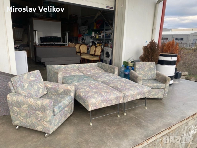 Холов сет с опция сън в много добро състояние, снимка 2 - Дивани и мека мебел - 53399477