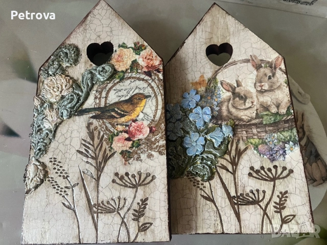 Дървени украси за Великден, снимка 2 - Декорация за дома - 53598111