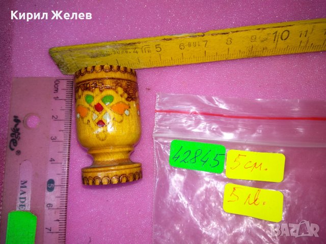 СТАРА ПИРОГРАФИРАНА ДЪРВЕНА ХАЛБА ЧАШКА ЕТНОГРАФСКИ ДЕКОРАТИВЕН СУВЕНИР 42845, снимка 2 - Декорация за дома - 44186543