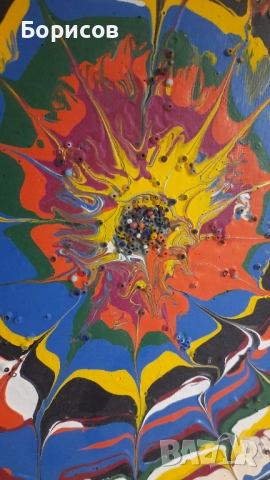 Абстрактна картина с орнаменти, снимка 3 - Картини - 52899894