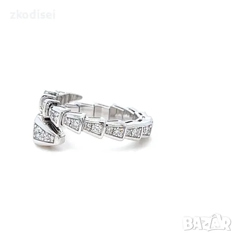 Златен дамски пръстен с диамант Bulgari 0,70Ct. размер:54 модел:43059-1, снимка 3 - Пръстени - 55846155