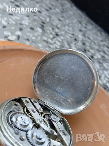 Сребърен джобен часовник Charles Locle, снимка 16 - Антикварни и старинни предмети - 41435026