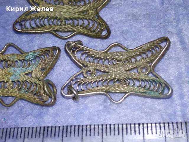 3СТАРИННИ ФИЛИГРАННИ СРЕБЪРНИ ЕЛЕМЕНТИ от ВЪЗРОЖДЕНСКА СРЕБЪРНА ГРИВНА РЪЧНА МАЙСТОРСКА РАБОТА 27134, снимка 9 - Антикварни и старинни предмети - 40921467