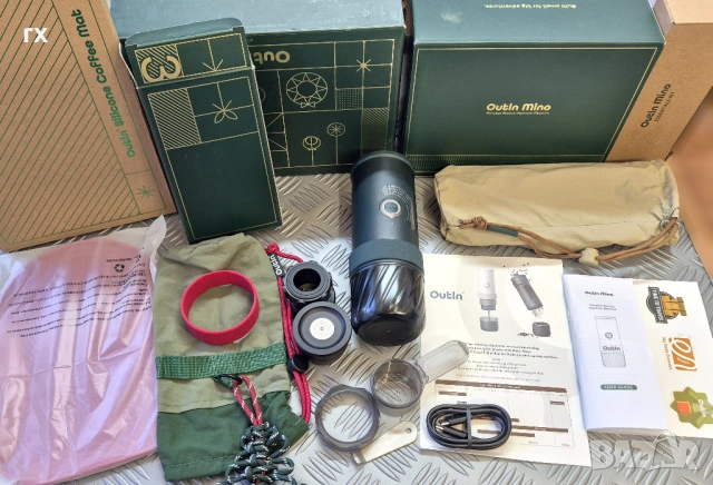 Преносима Еспресо Машина Outin Mino + Mat Limited edition, снимка 2 - Кафемашини - 53854792