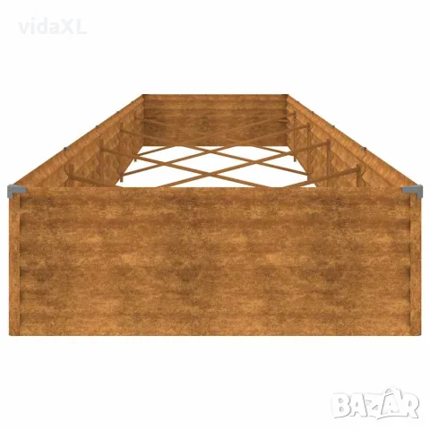 vidaXL Градинска повдигната леха 482x100x36 см кортенова стомана, снимка 5 - Саксии и кашпи - 56146192