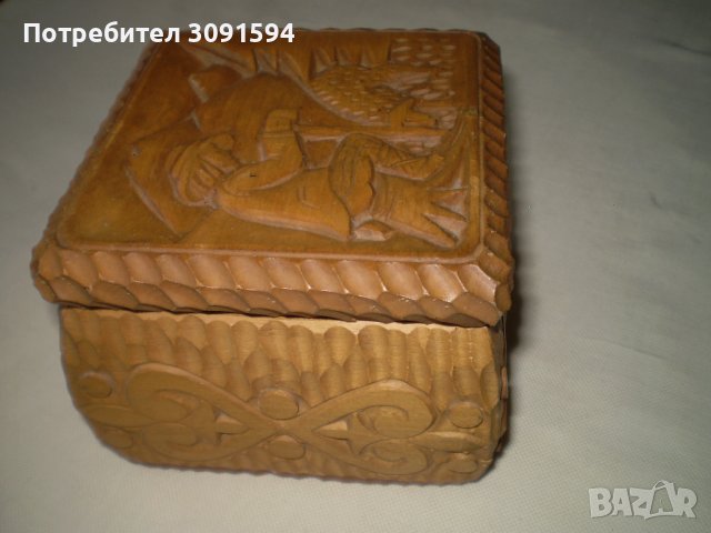 Ръчно изработена дърворезба кутия за бижута с ключ, снимка 10 - Други ценни предмети - 41656648