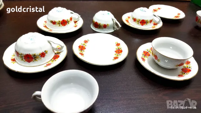 стар български порцелан чашки за кафе барок , снимка 10 - Антикварни и старинни предмети - 48841248