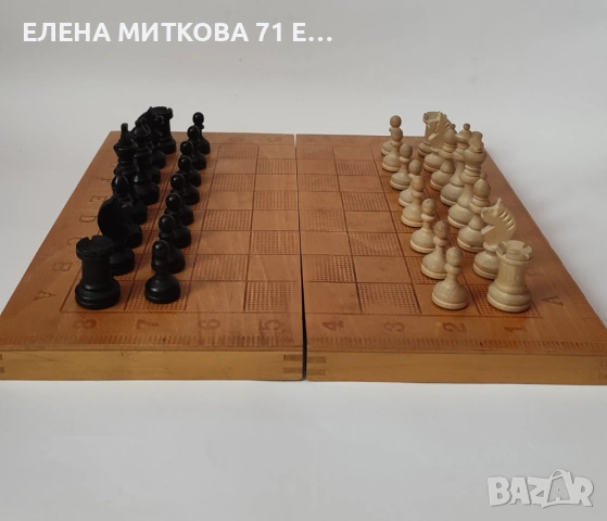 Шах с дървени фигури дъска 35 х 35 см, снимка 7 - Шах и табла - 53419940