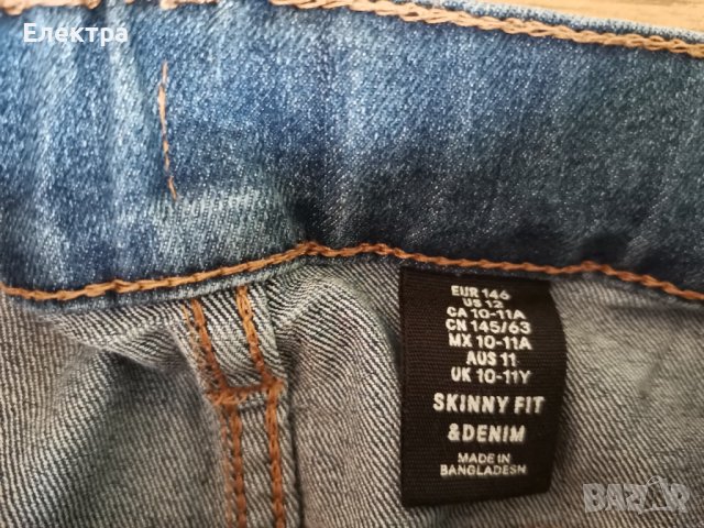 Дънки HM 10-11год. 146см., снимка 3 - Детски панталони и дънки - 42403191