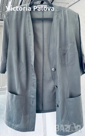 Копринено сако vintage JANINA SCHRECK, снимка 2 - Сака - 51667137