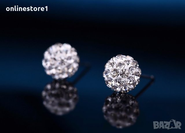 Сребърни обеци 925 - Топчета Лариса Код: BJ407, снимка 4 - Обеци - 33800580