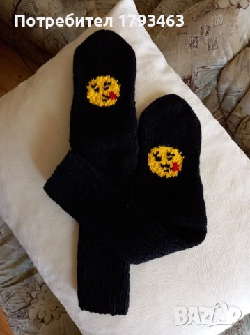 Ръчно плетени мъжки чорапи размер 41, снимка 1 - Мъжки чорапи - 41676020
