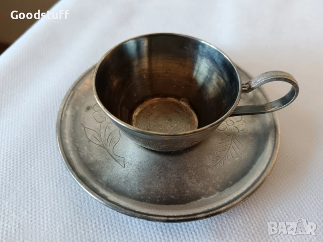 Лот чаши, мелхиор, позлатяване, посребрен комплект , снимка 7 - Антикварни и старинни предмети - 52514929