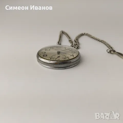 Molnija Мълния джобен часовникработи без гаранция #5455, снимка 3 - Джобни - 48011329
