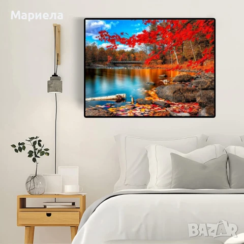 Комплекти за диамантена живопис TOCARE за възрастни с клен, есенен диамантено изкуство за възрастни, снимка 4 - Ръчно изработени сувенири - 50767956