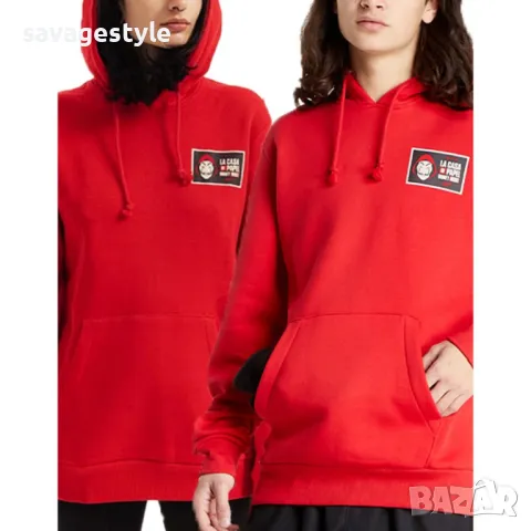 Унисекс Суитчър REEBOK x La Casa de Papel Unisex Hoodie Red, снимка 1 - Суичъри - 48497516