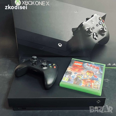 XBOX ONE X с 1бр. джойстик и 1бр. игра
