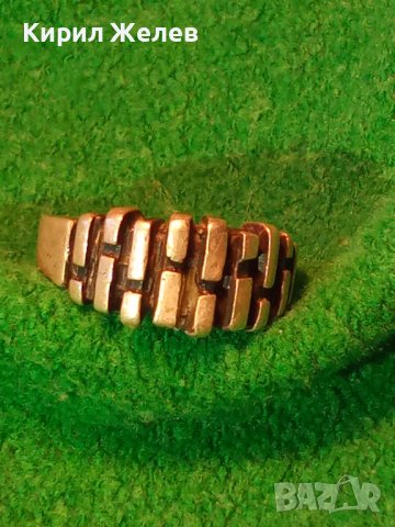 СТАР ОКСИДИРАН СРЕБЪРЕН НЕО-ГОТИЧЕСКИ СТИЛ ПРЪСТЕН МАЙСТОРСКА АРТ РАБОТА 25994, снимка 2 - Антикварни и старинни предмети - 35974545