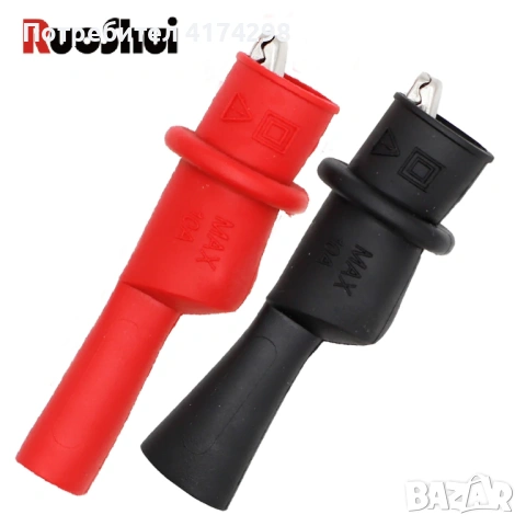 2PCS Алигатор Крокодил Тестови щипки Скоби 1000V 10A за мултиметрови клинки за оловни алигатори Елек, снимка 5 - Друга електроника - 53851844