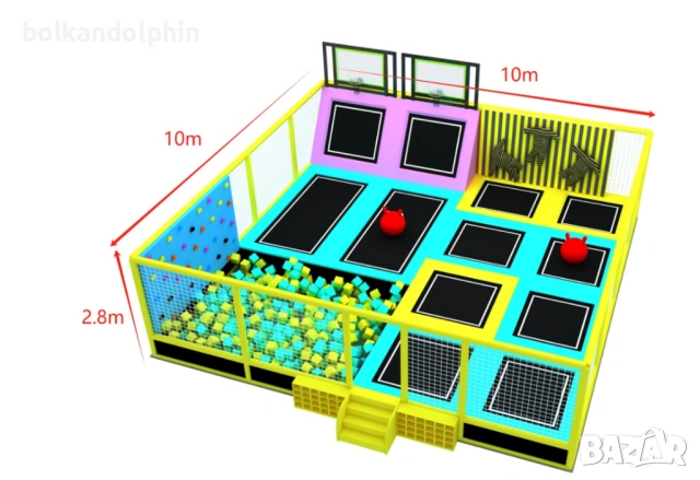 Батутен Парк - Батутен Атракцион, снимка 2 - Други спортове - 53130603