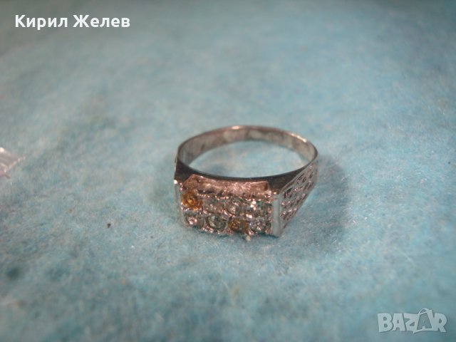 СТАР СКЪПОЦЕНЕН СРЕБЪРЕН АРТ НУВО ПРЪСТЕН ОКСИДИРАНО СРЕБРО 25138, снимка 5 - Антикварни и старинни предмети - 35884673