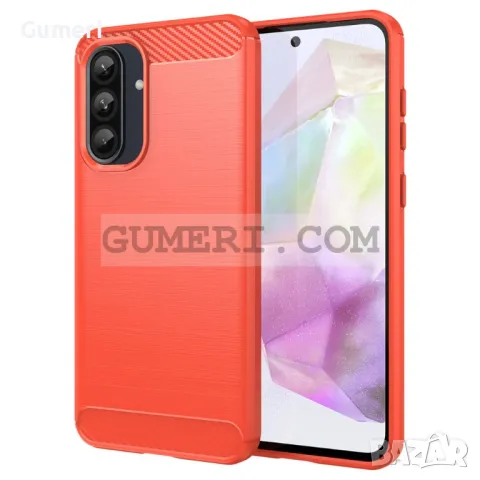 Samsung Galaxy A36 - Противоударен Силиконов Гръб - Карбон, снимка 2 - Калъфи, кейсове - 50042197