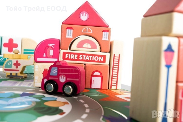 Дървени блокове град, снимка 13 - Конструктори - 52671015