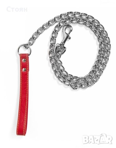 Кучешка верига Chrome 120x3 - червен