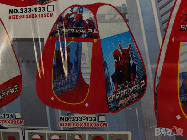 Детска палатка "The Amazing Spiderman". Размери 80х80х98 см. , снимка 3 - Играчки за стая - 44369206