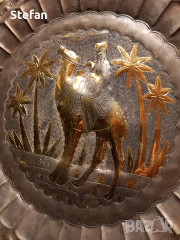 Медна стенна паница , снимка 6 - Антикварни и старинни предмети - 38687208