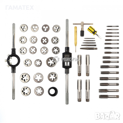 Метчици и плашки - комплект 51 ч., 50547, снимка 2 - Други инструменти - 36417184